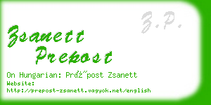 zsanett prepost business card